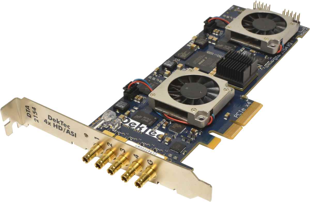 DekTec DTA-2154 R3 Quad HD-SDI / ASI Ports for PCle + genlock FP DekTec DTA-2154 R3 Quad HD-SDI / ASI Ports for PCle + genlock FP