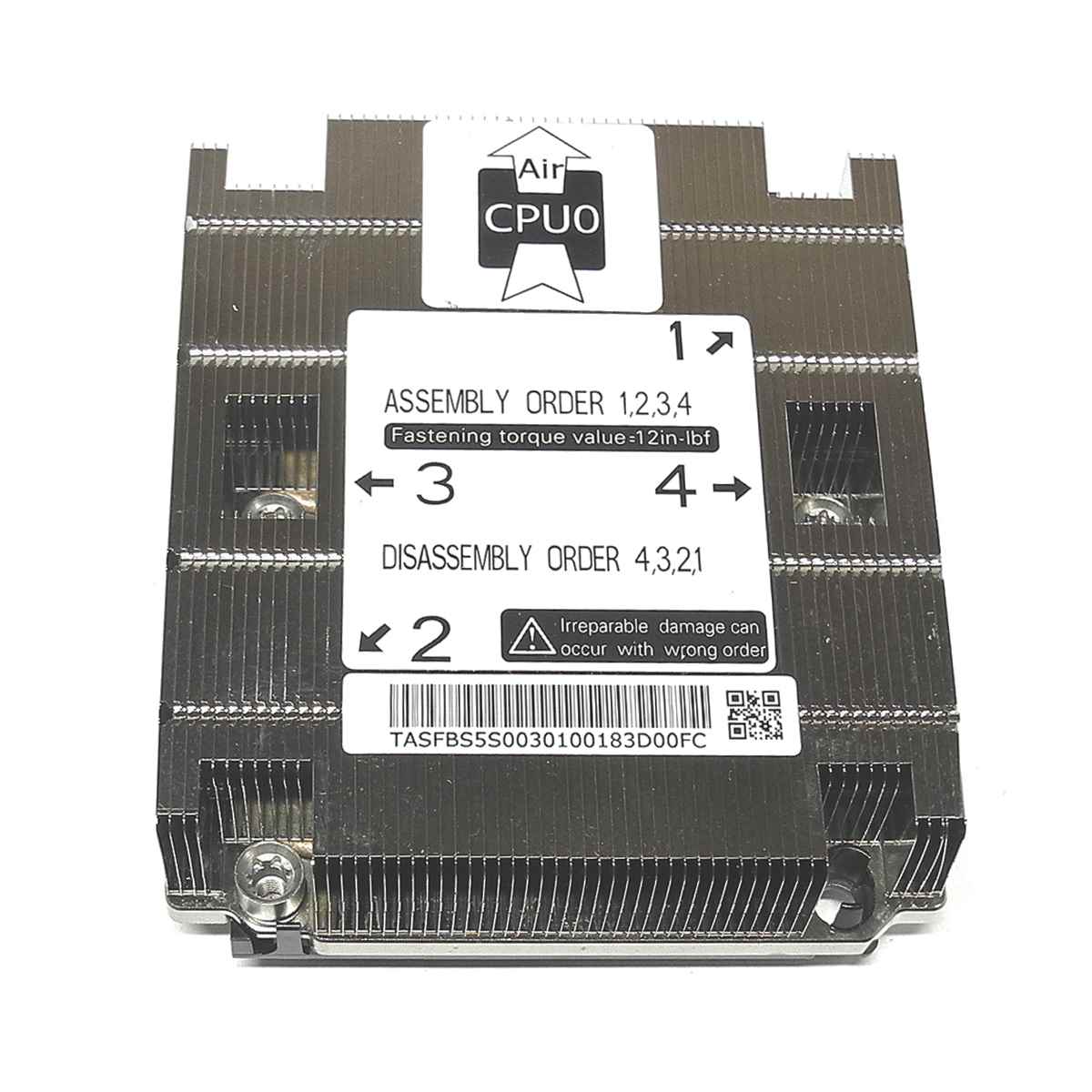 Quanta CPU0 Heatsink / Kühler for T42S-2U Server Node Quanta CPU0 Heatsink / Kühler for T42S-2U Server Node
