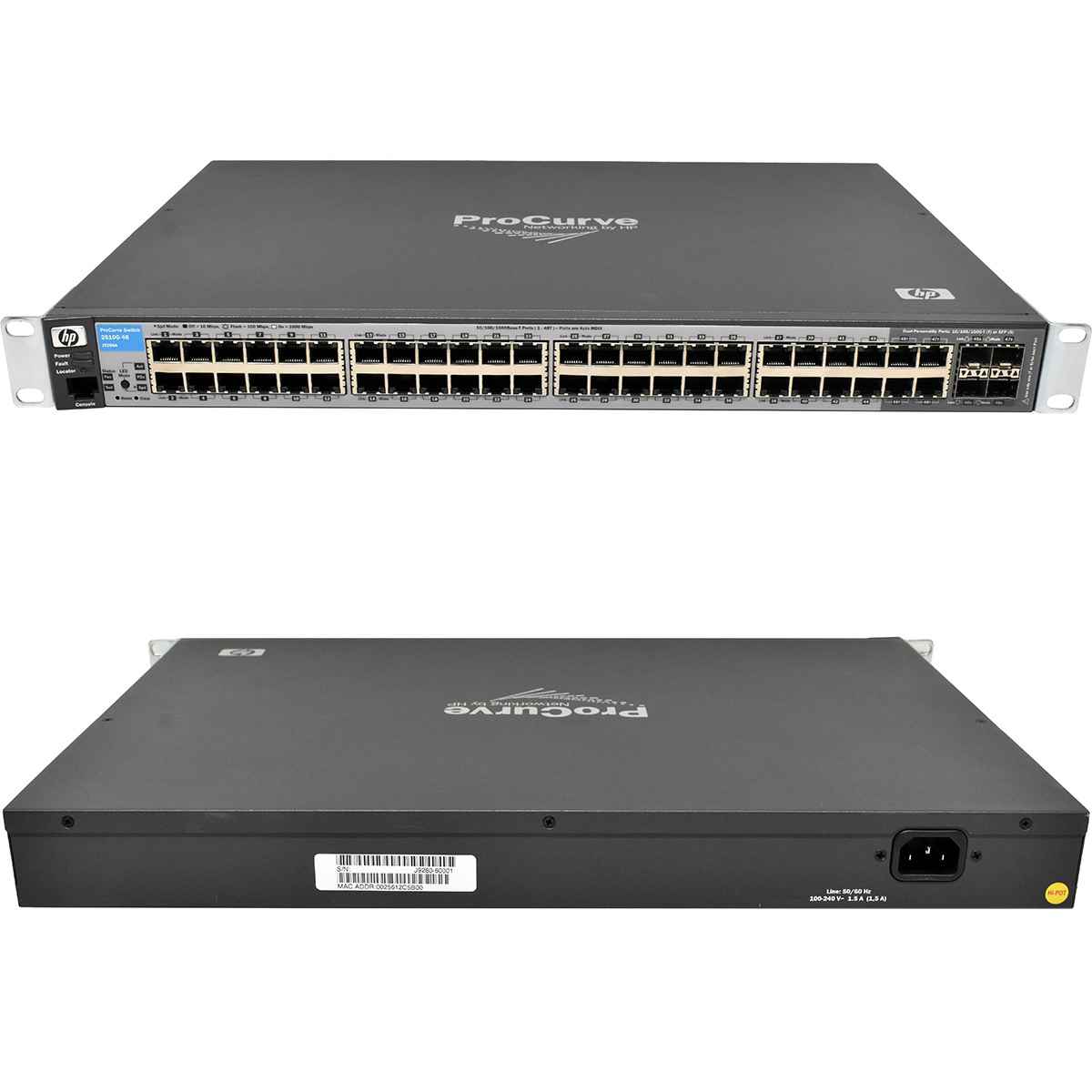 HP ProCurve 2510G-48 J9280A 48-Port Gigabit Ethernet Switch 4x SFP