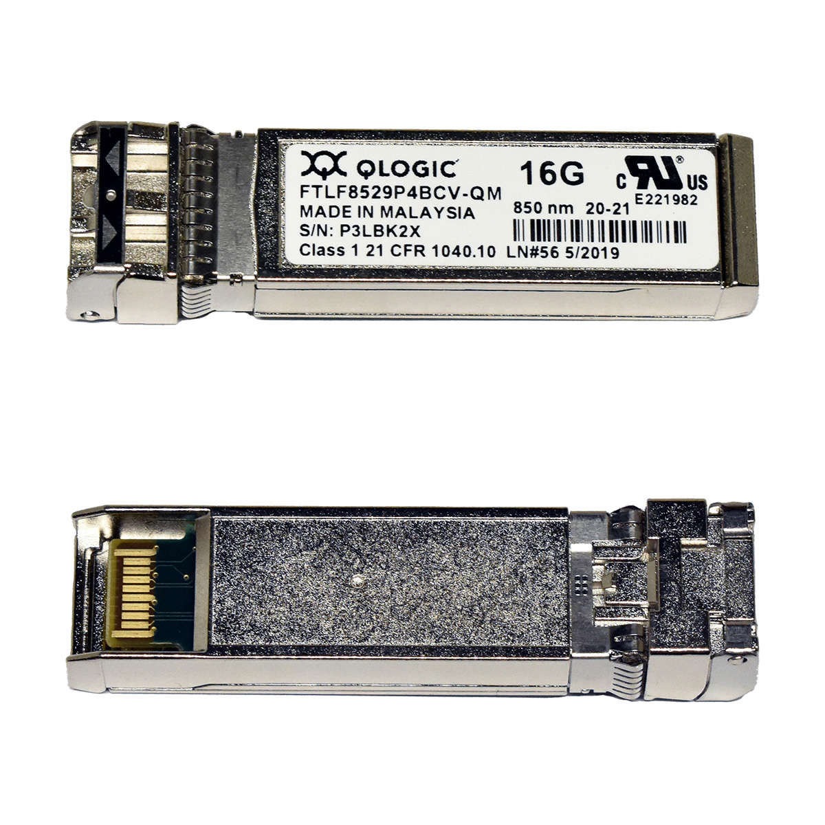 Qlogic-FTLF8529P4BCV-QM-L-850nm-MMF-100m-Duplex-LC-006.jpg Qlogic FTLF8529P4BCV-QM/L 850nm MMF 100m Duplex LC 16G SFP+ Transceiver Module