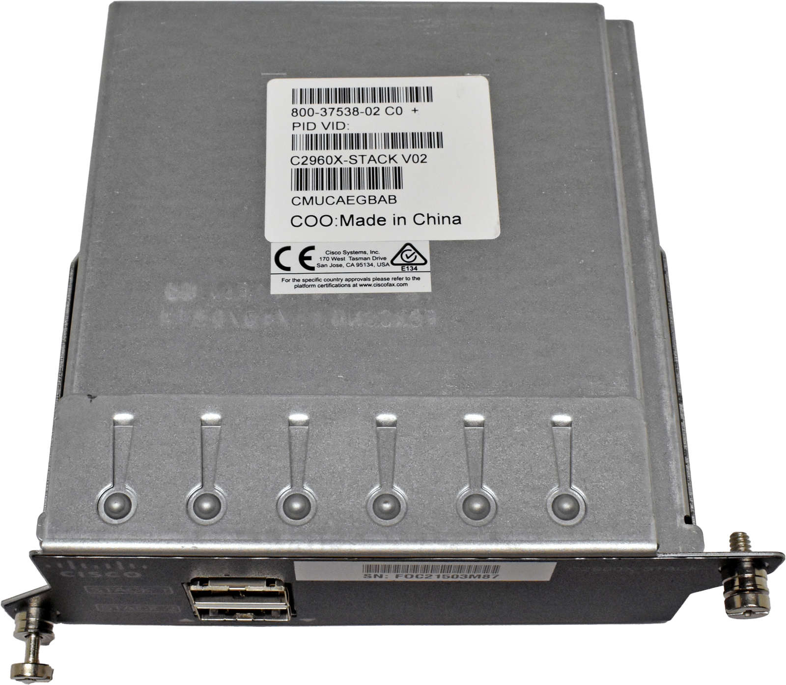 Cisco Catalyst 2960-X 800-37538-01, 02 FlexStack Plus Stacking Module