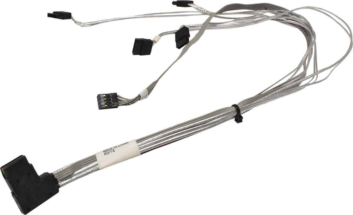 Supermicro SAS Kabel 1x SFF-8087 / 4x SATA / 1x 8-pin 6G 41/52 cm CBL-SAST-0654