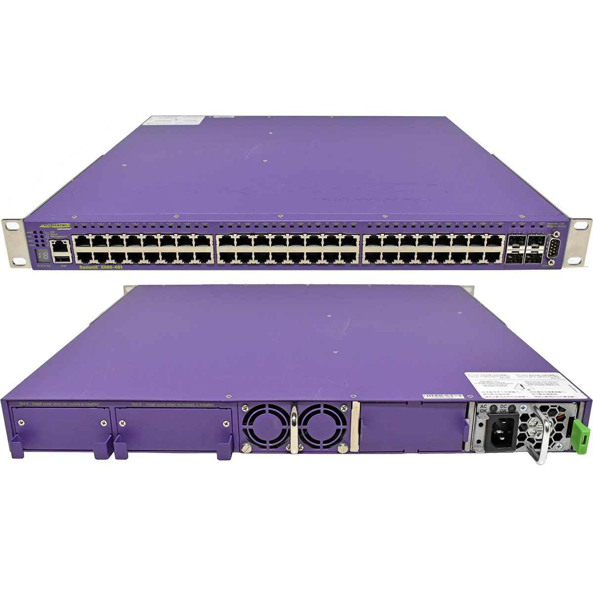 Extreme Networks Summit X460-48t 16402 48-Port RJ-45 GE Switch 4x 1G SFP Rack Ears
