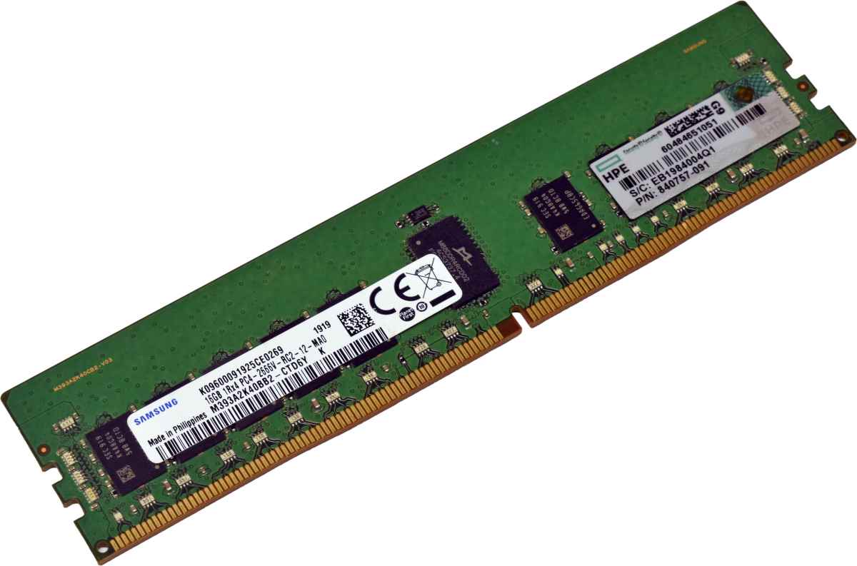 HP Samsung 16GB 1Rx4 PC4-2666V-RC2-12 Server RAM ECC DDR4 M393A2K40BB2-CTD 840757-091