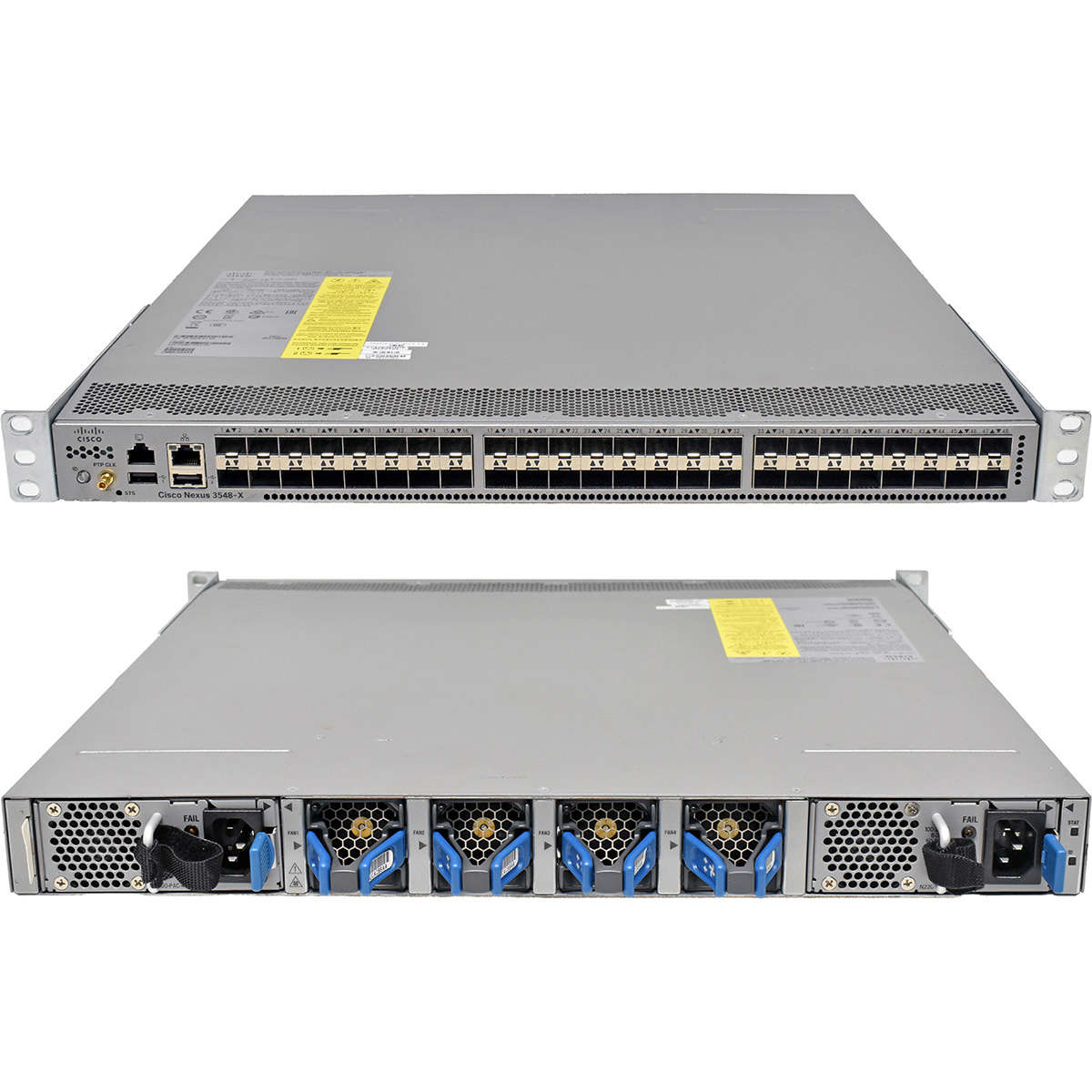 Cisco-Nexus-3548-X-N3K-C3548P-10GX-68-5626-01-48-P-005.jpg Cisco Nexus 3548-X N3K-C3548P-10GX 68-5626-01 48-Port SFP+ 10GE Switch +Rack Ears