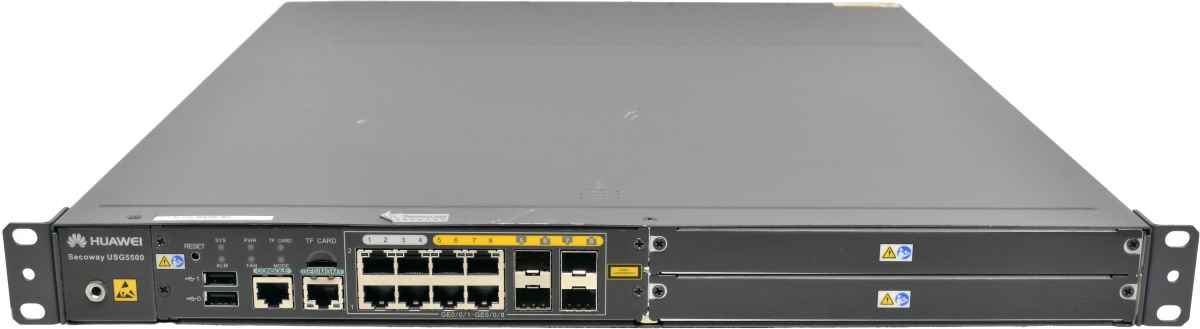 Huawei Secoway USG5530-S 8-Port RJ-45 GE Security Gateway 4x 1G SFP 2x PSU +Rack Ears