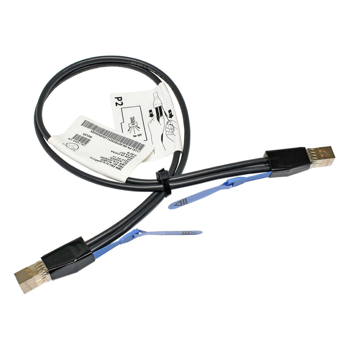 Datenkabel-0-6m-IBM-12G-Mini-SAS-HD-Kabel-00AR272-002.jpg Datenkabel 0,6m IBM 12G Mini SAS HD Kabel 00AR272 00Y8350 SFF-8644 - SFF-8644