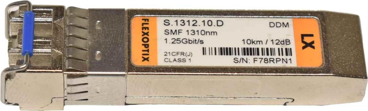 FlexOptix GBIC S.1312.10.D 1.25Gbit/s SFP SMF 1310nm 10km / 12dB Transceiver