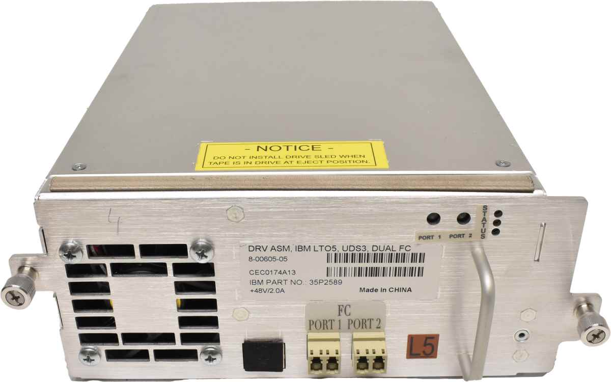 IBM 8-00605-05 LTO-5 FH FC 8Gb Laufwerk für 3576 TS3310 mit Caddy IBM 8-00605-05 LTO-5 FH FC 8Gb Laufwerk für 3576 TS3310 mit Caddy