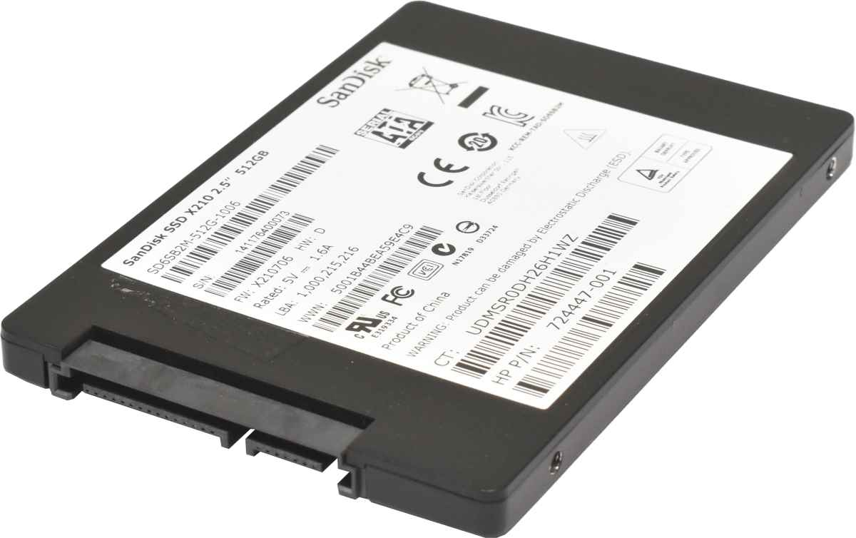 HP SanDisk X210 512GB SATA 6Gb SSD für ProLiant DL G8 G9 724447-001