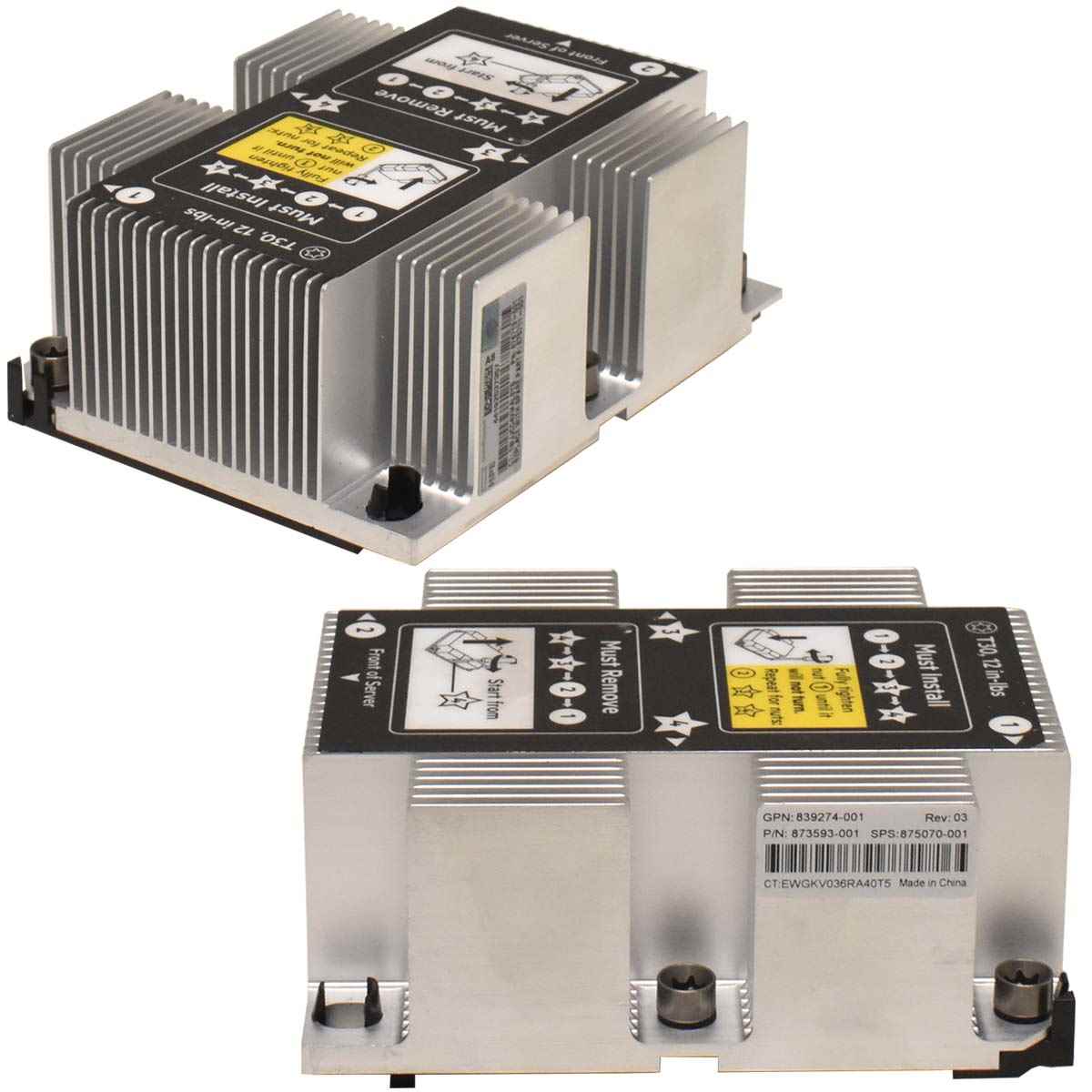 HP ProLiant DL380 DL388 G10 CPU Heatsink / Kühler 873593-001 875070-001 HP ProLiant DL380 DL388 G10 CPU Heatsink / Kühler 873593-001 875070-001