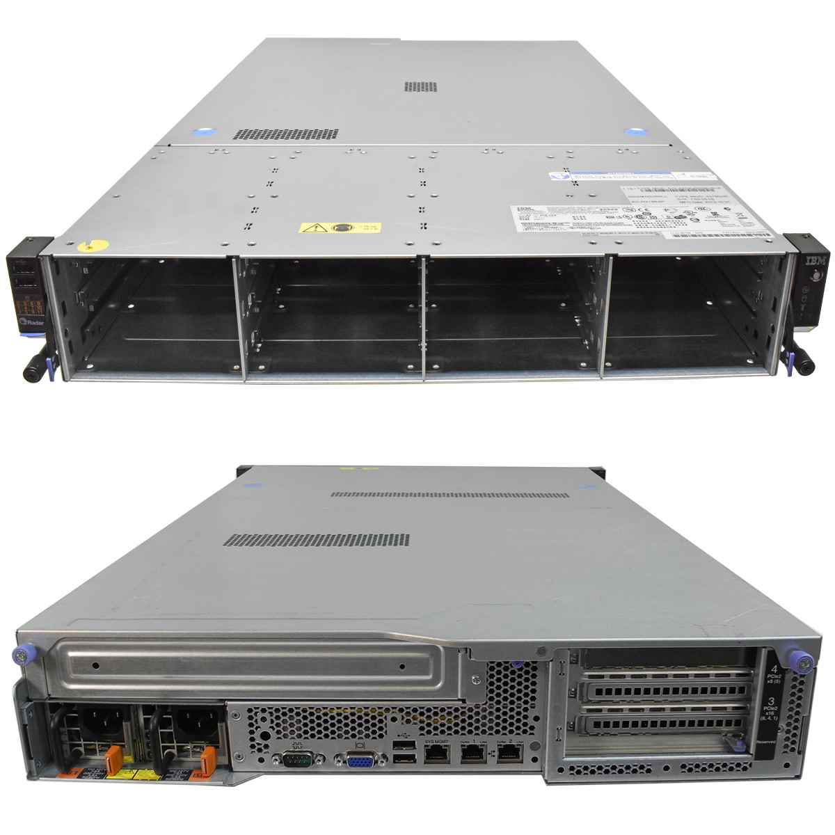 IBM QRadar xx05 M3 2x E5620 4C 2.4GHz 48GB DDR3 12Bay 3,5 Zoll LFF M5012 4379Q05 IBM QRadar xx05 G2 2x E5-2620 v2 6C 2.1GHz 64GB DDR3 12Bay LFF M5110 4380Q1E