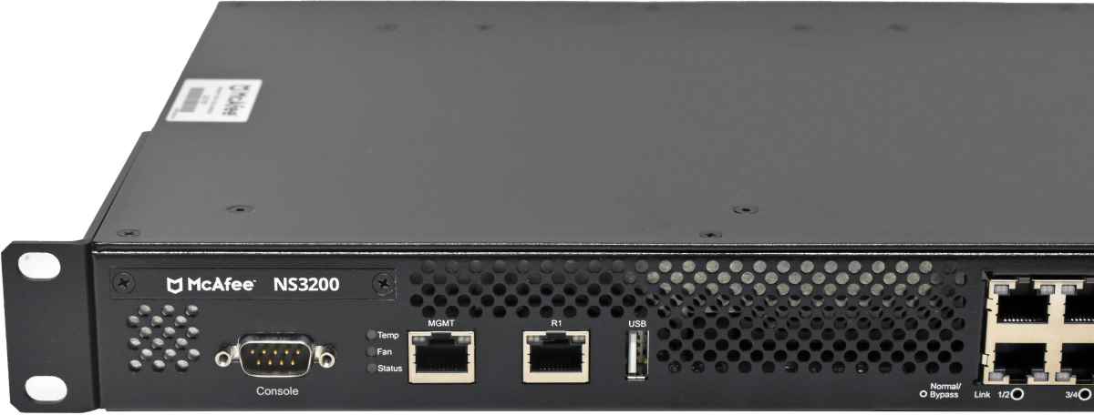 McAfee IPS-NS3200-FO 8-Port GE Network Security Platform 600-1649-07 NEW NEU