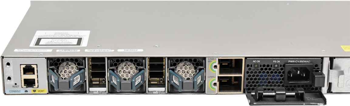 Cisco Catalyst WS-C3850-48T-S 48-Port RJ-45 stackable GE Switch +Module C3850-NM-4-10G 1x PSU