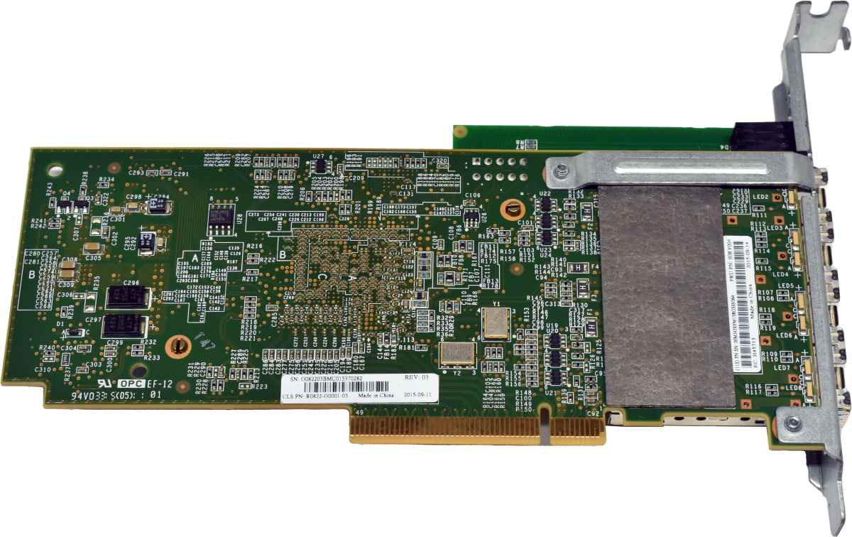 IBM Lenovo 00RY004 R0822-G0001-03 4-Port 16G SFP+ FC Network Card FP