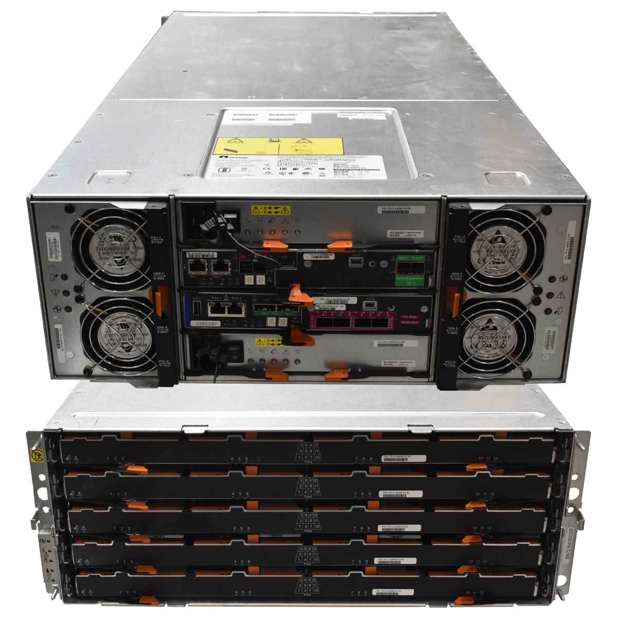 NetApp DE6600 Disk Shelf 60x HDD PL2-25369-22A 1750W PSU 4U 2x Controller NetApp DE6600 Disk Shelf 60x HDD PL2-25369-22A 1750W PSU 4U 2x Controller