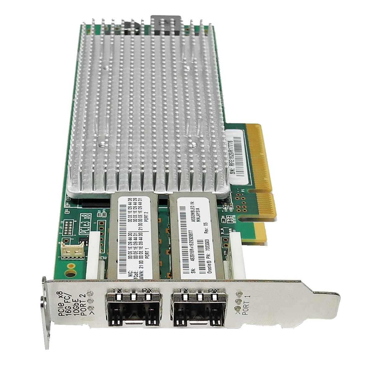 Oracle QLogic QLE8362-ORL Dual-Port 16Gb SFP+ PCIe x8 Server Adapter 7023303 LP Oracle QLogic QLE8362-ORL Dual-Port 16Gb SFP+ PCIe x8 Server Adapter 7023303 LP