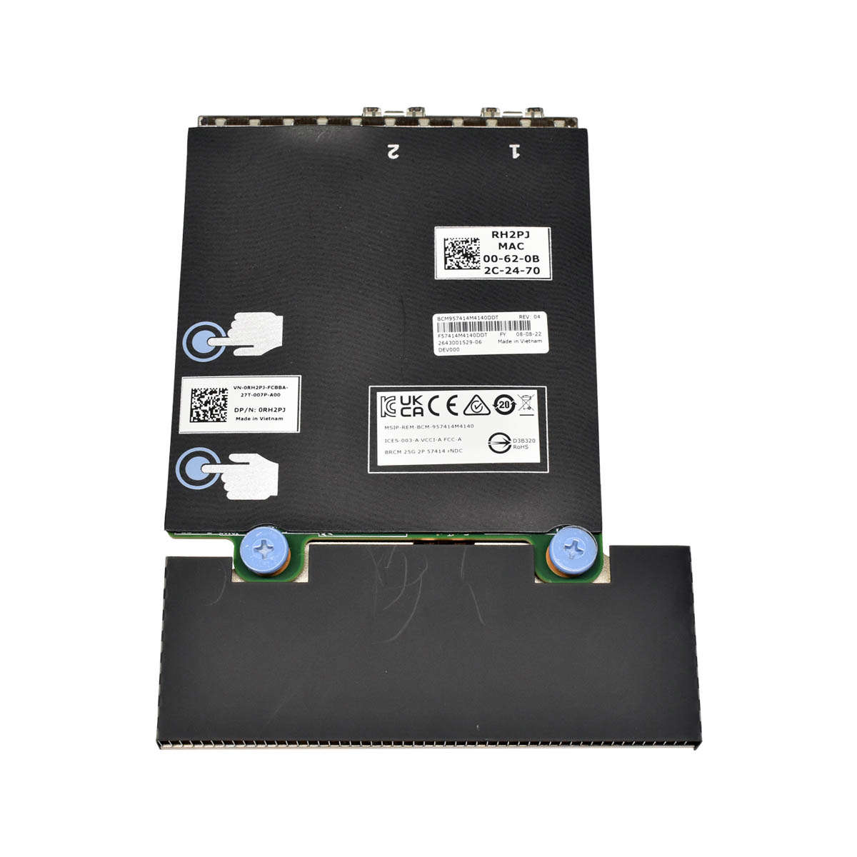 Dell-Broadcom-57414-25-GHz-Dual-Port-Fiber-rNDC-0R-005.jpg Dell Broadcom 57414 25 GHz Dual Port Fiber rNDC 0RH2PJ BCM957414M4140DDT Network Daughter Card NEW