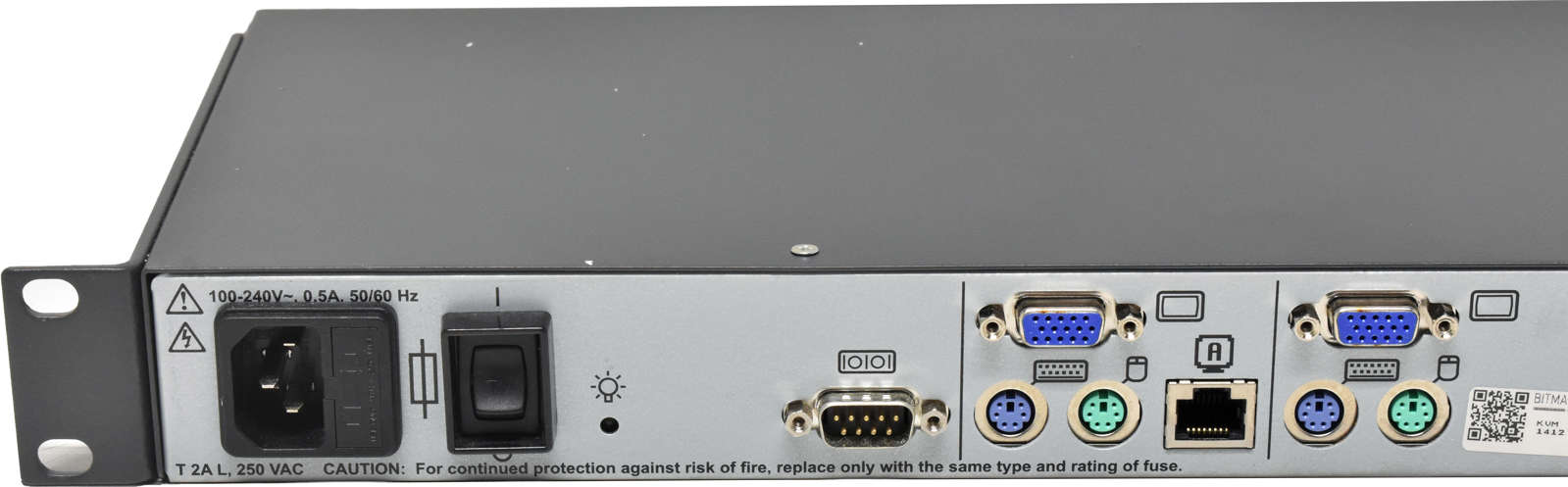 Fujitsu s2-1602 520-325-510 16-Port RJ-45 KVM Switch +Rack Ears