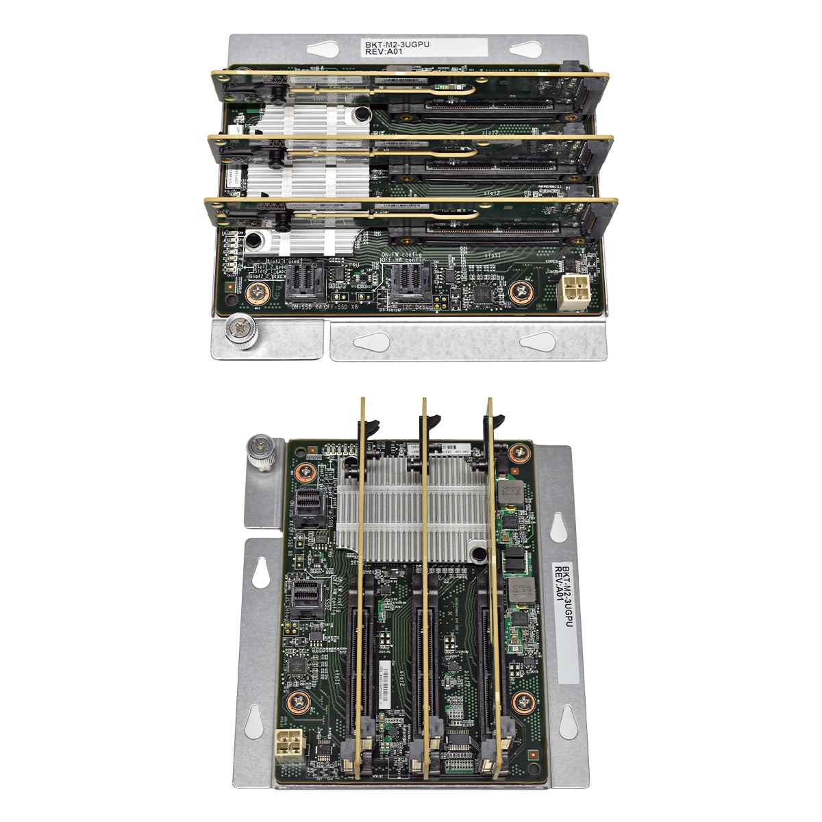 ZT Systems BKT-M2-3UGPU T2918601 3-Port NVMe BOSS Card +M.2 Expansion Cards for Server Storage Z17C31601B