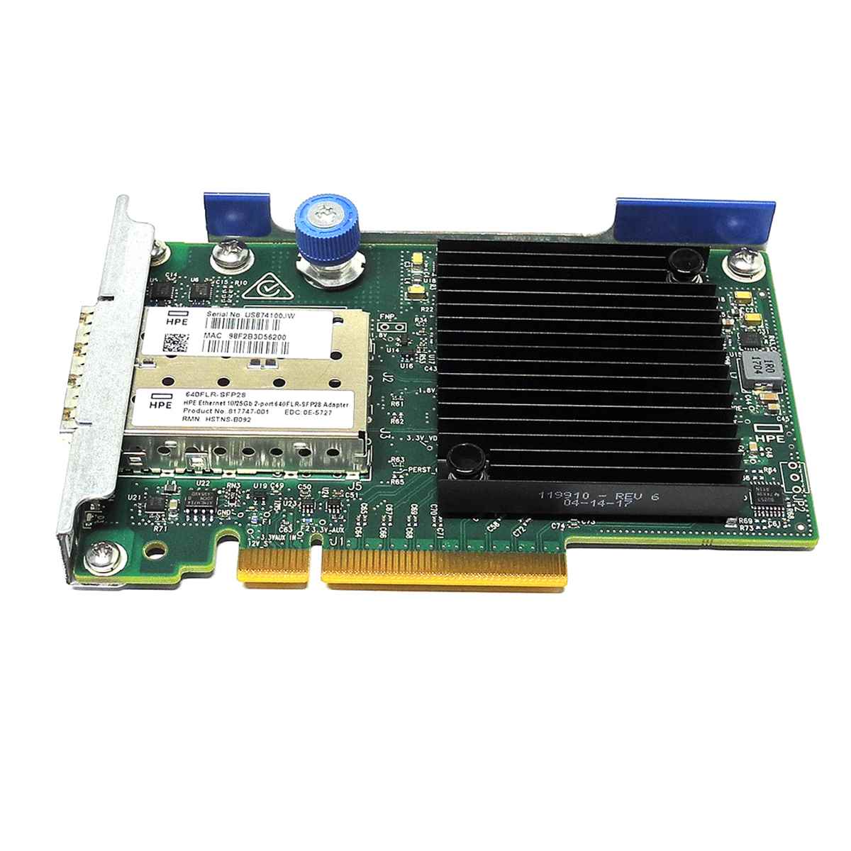 HP 640FLR-SFP28 Dual-Port PCIe x8 10/25 Gbit Ethernet Server Adapter 840139-001 HP 640FLR-SFP28 Dual-Port SFP28 10/25G Server Adapter PCIe x8 840139-001 + 2x GBIC