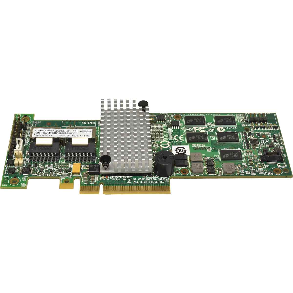 IBM ServeRAID M5015 6 Gb/s RAID Controller L3-25121-79B 46M0851 + SAS Kabel ohne Bracket IBM ServeRAID M5015 6 Gb/s RAID Controller L3-25121-79B 46M0851 + SAS Kabel ohne Bracket