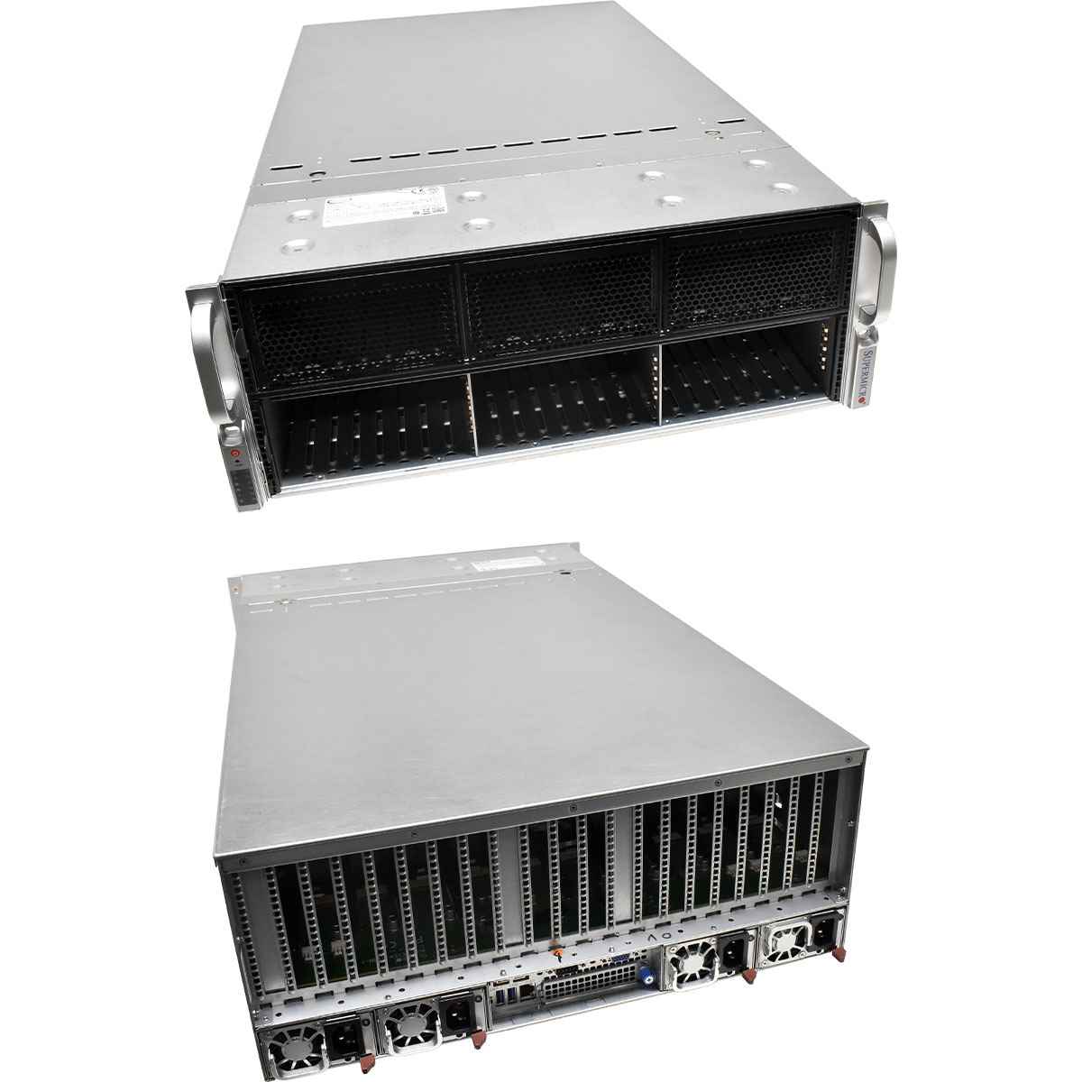 Supermicro CSE-418 H12DSG-0-GPU 2x EPYC7542 64GB RAM AOM-PCIe4-418N-1 24x SFF