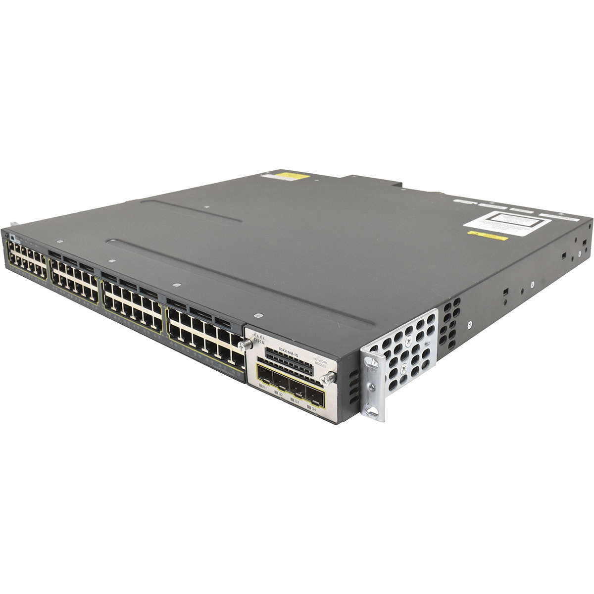 Cisco-WS-C3560X-48T-S-48-Port-RJ-45-GE-Switch-1x-P-002.jpg Cisco WS-C3560X-48T-S 48-Port RJ-45 GE Switch 1x PSU + C3KX-NM-1G Rack Ears