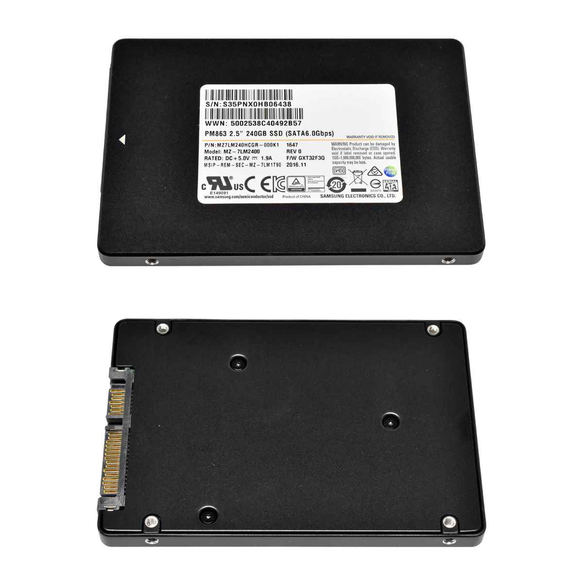 Samsung 240GB 2.5" 6G SATA SSD MZ7LM240HCGR MZ-7LM2400 PC Laptop Samsung 240GB 2.5" 6G SATA SSD MZ7LM240HCGR MZ-7LM2400 PC Laptop