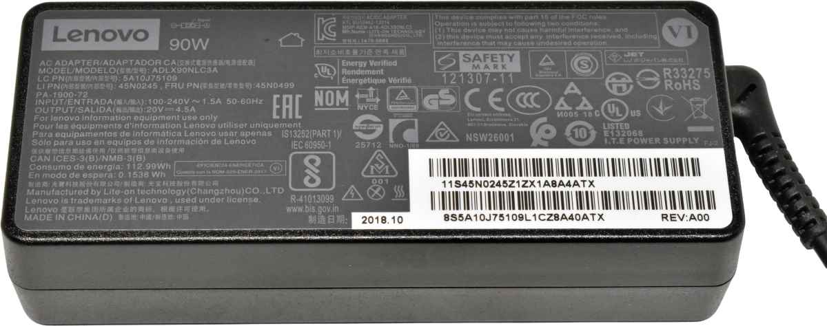 Lenovo 45N0245 Netzteil 90W 20V for ThinkPad X1 Carbon Touch, T440s, T440p, T590, T490s, IdeaPad 330S-15IKB