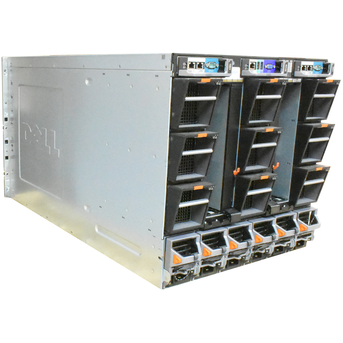 Dell PowerEdge M1000e BladeCenter BMX01 6x C2700A PSU 2x RK095 iKVM 0K036D 10U Dell PowerEdge M1000e BladeCenter BMX01 6x C2700A PSU 2x RK095 iKVM 0K036D 10U