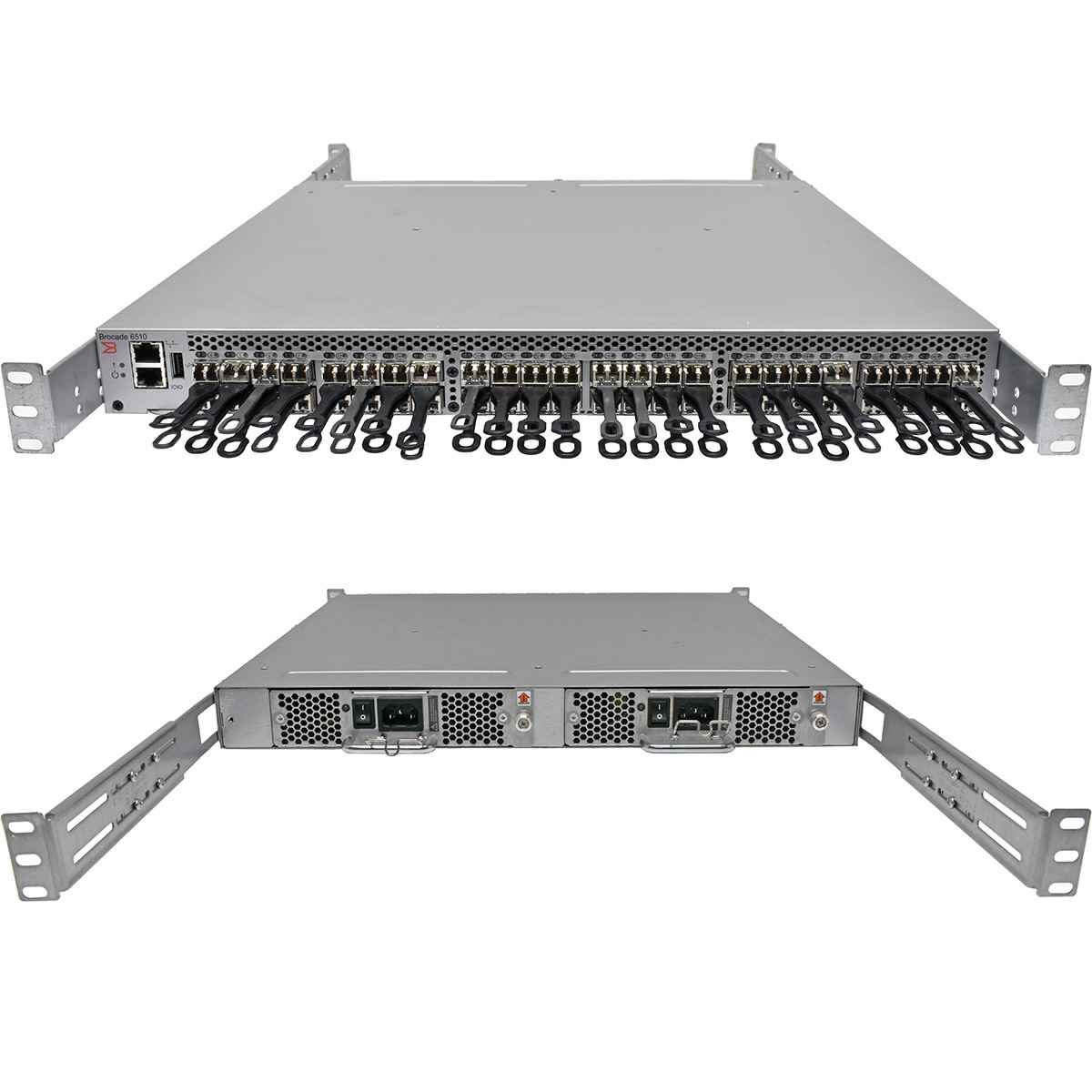 Brocade 6510 XHD-6510-24-R 80-1005522-03 16G FC Switch 48 act. Ports +48 16G Mini GBICs
