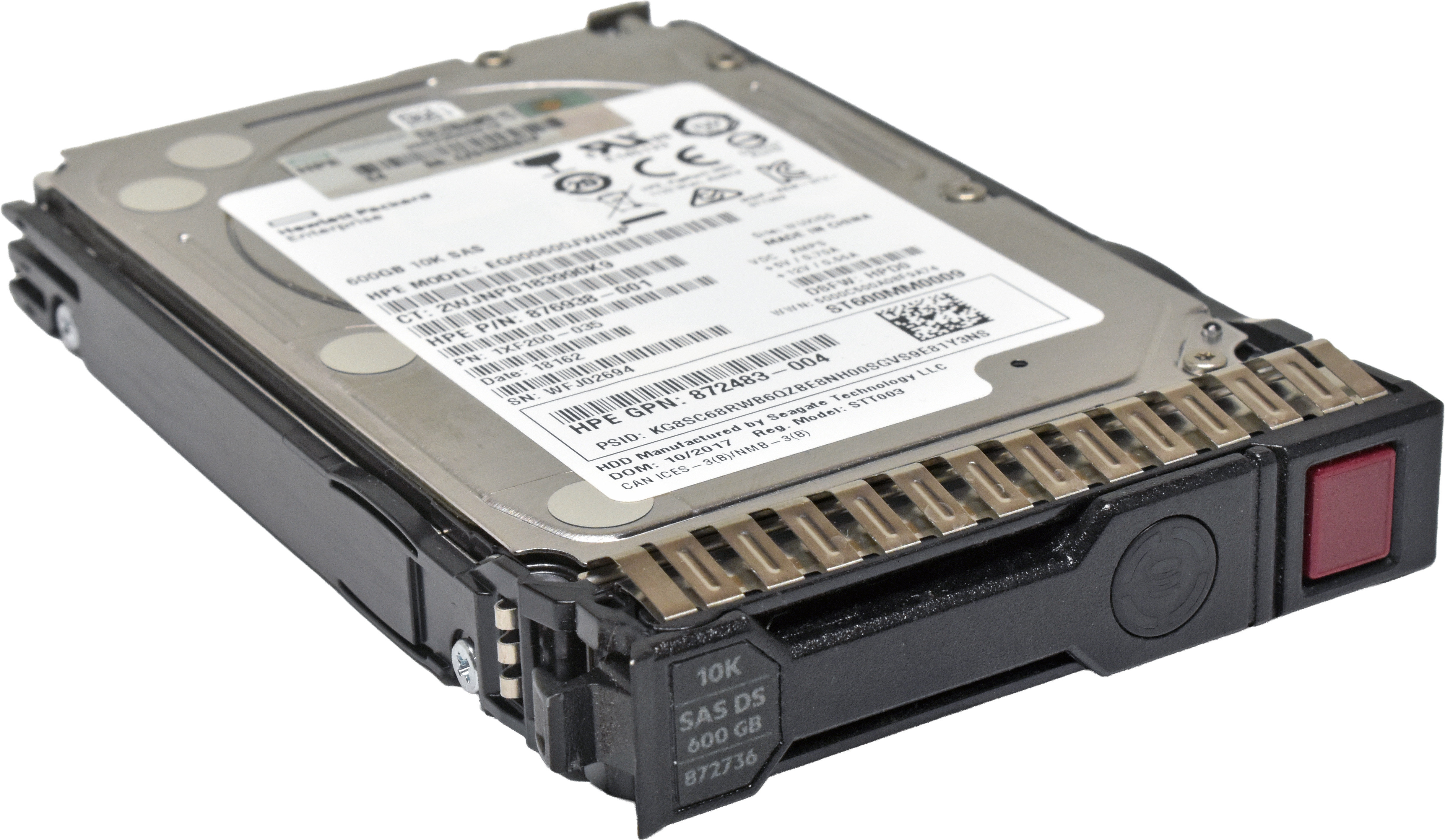 HP Seagate 600GB 2.5" 10K 12G SAS SED HDD ST600MM0009 872736-001 +Caddy HP Seagate 600GB 2.5" 10K 12G SAS SED HDD ST600MM0009 872736-001 +Caddy
