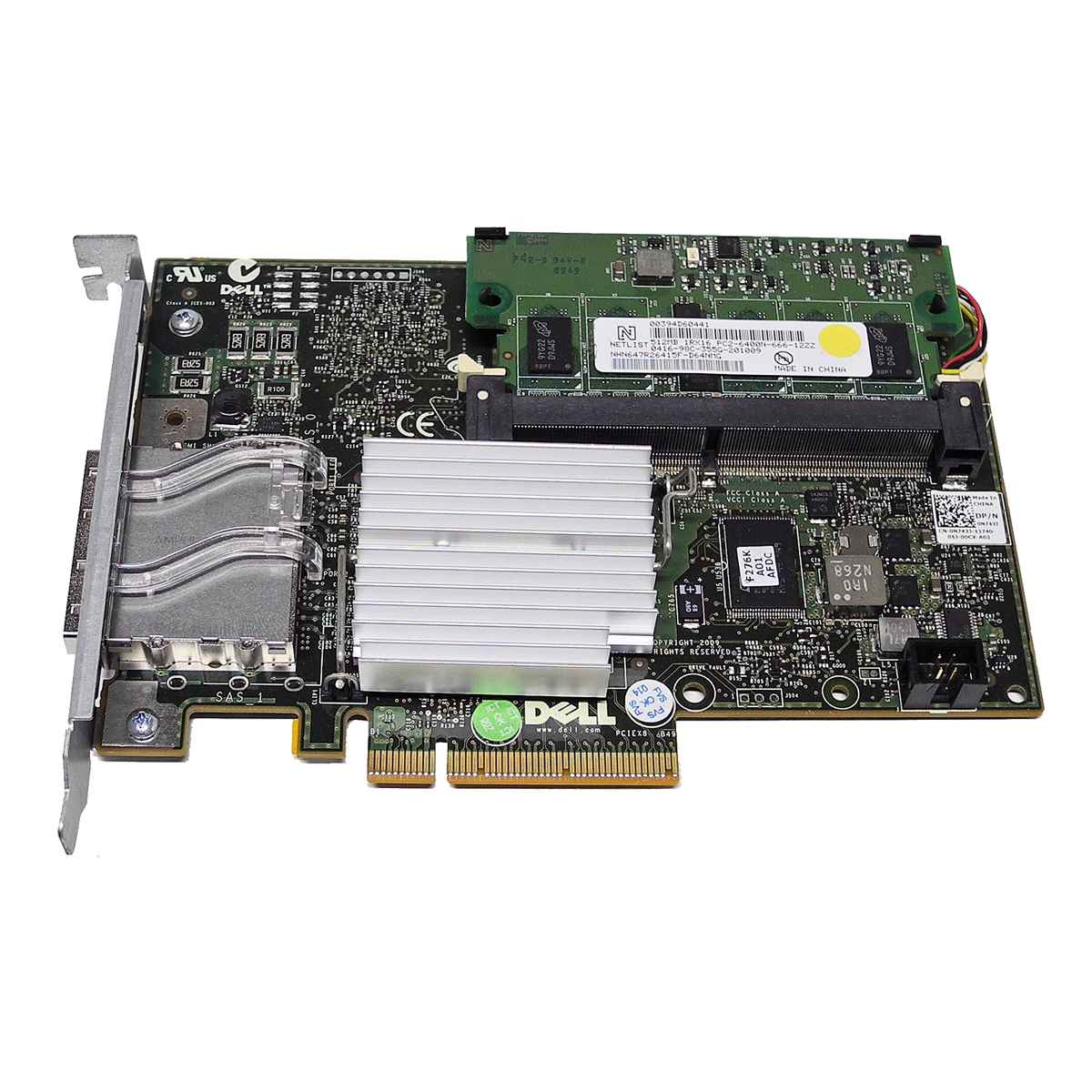 DELL PowerEdge PERC H800 6Gb/s 1GB PCI-Express x8 SAS RAID Controller 0N743J 087V49 0VVGYD DELL PowerEdge PERC H800 6Gb/s 1GB PCI-Express x8 SAS RAID Controller 0N743J 087V49 0VVGYD