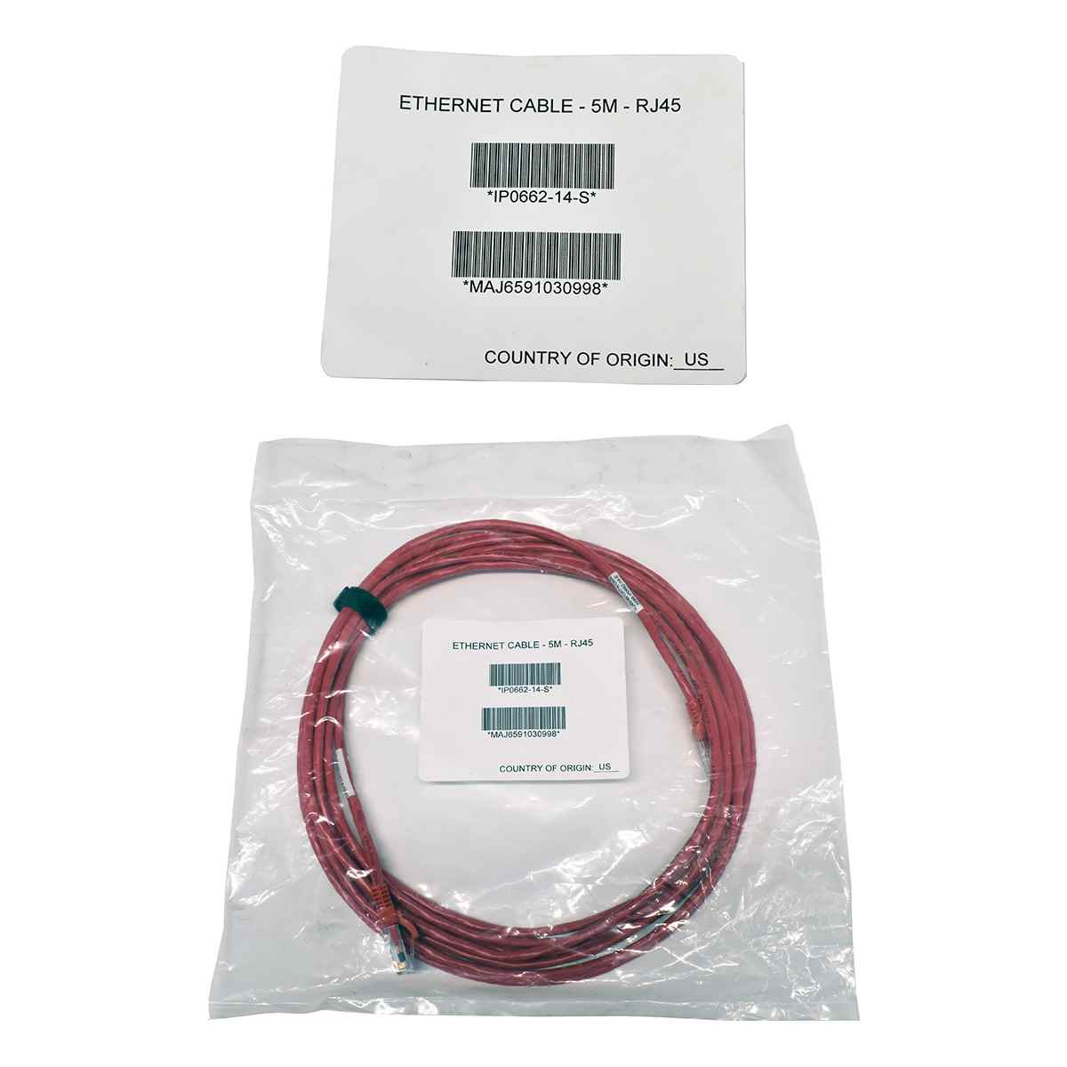 Hitachi Ethernet Cable-5M-RJ45 IP0662-14-S Patch Cable RJ-45 Cat6 CMR red NEW NEU