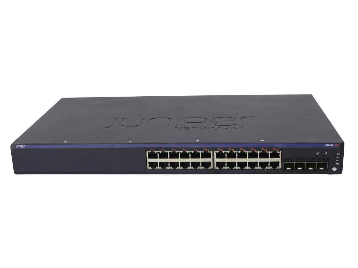 Juniper EX2200-24P-4G 24-Port PoE+ RJ-45 GE Switch 4x GE SFP Juniper EX2200-24P-4G 24-Port PoE+ RJ-45 GE Switch 4x GE SFP