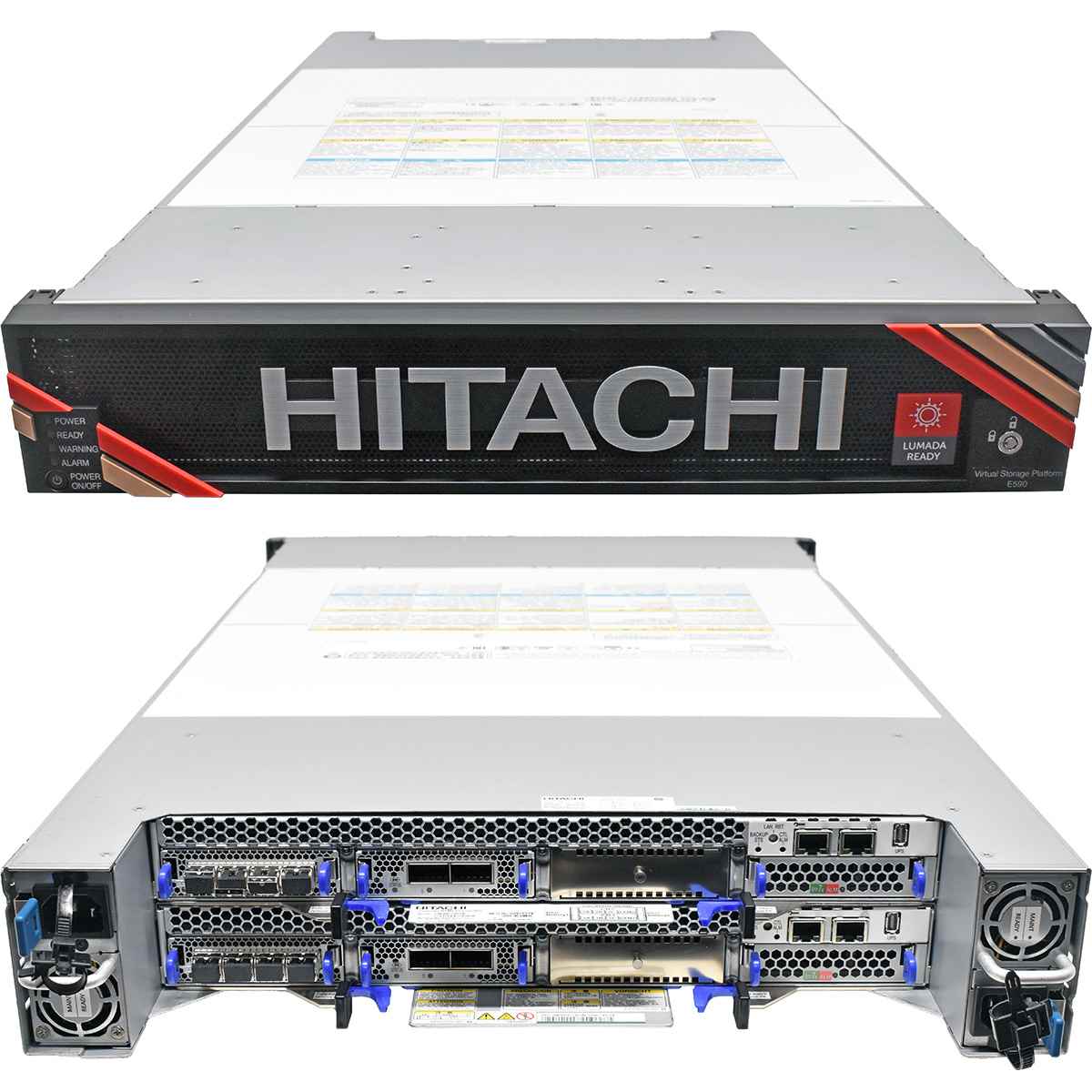 Hitachi Storage E590 4x Bronze 3204 CPU 768GB RAM PC4 24x SFF 2,5 2x I/O 3293417-A 2x 3293225-A 2x 3293221-A