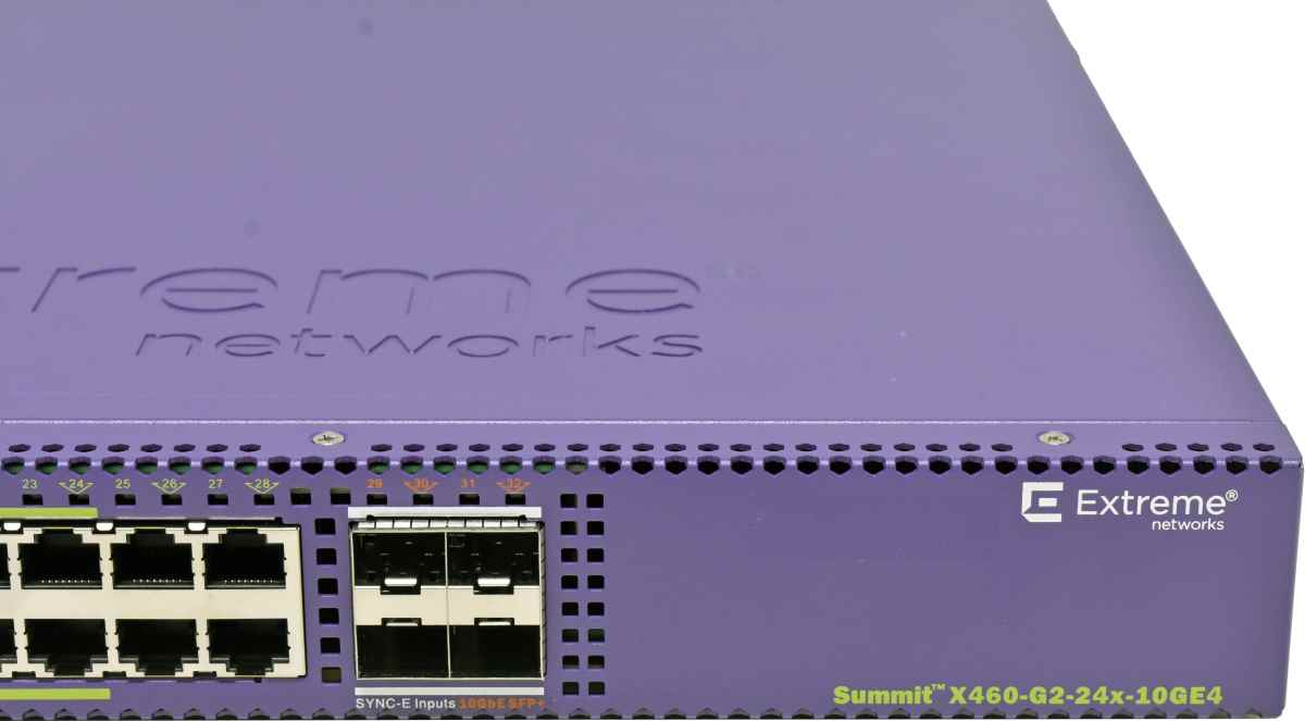Extreme Networks Summit X460-G2-24x-10GE4 16705 24-Port SFP GE Switch 8x 1G RJ-45 4x 10G SFP+
