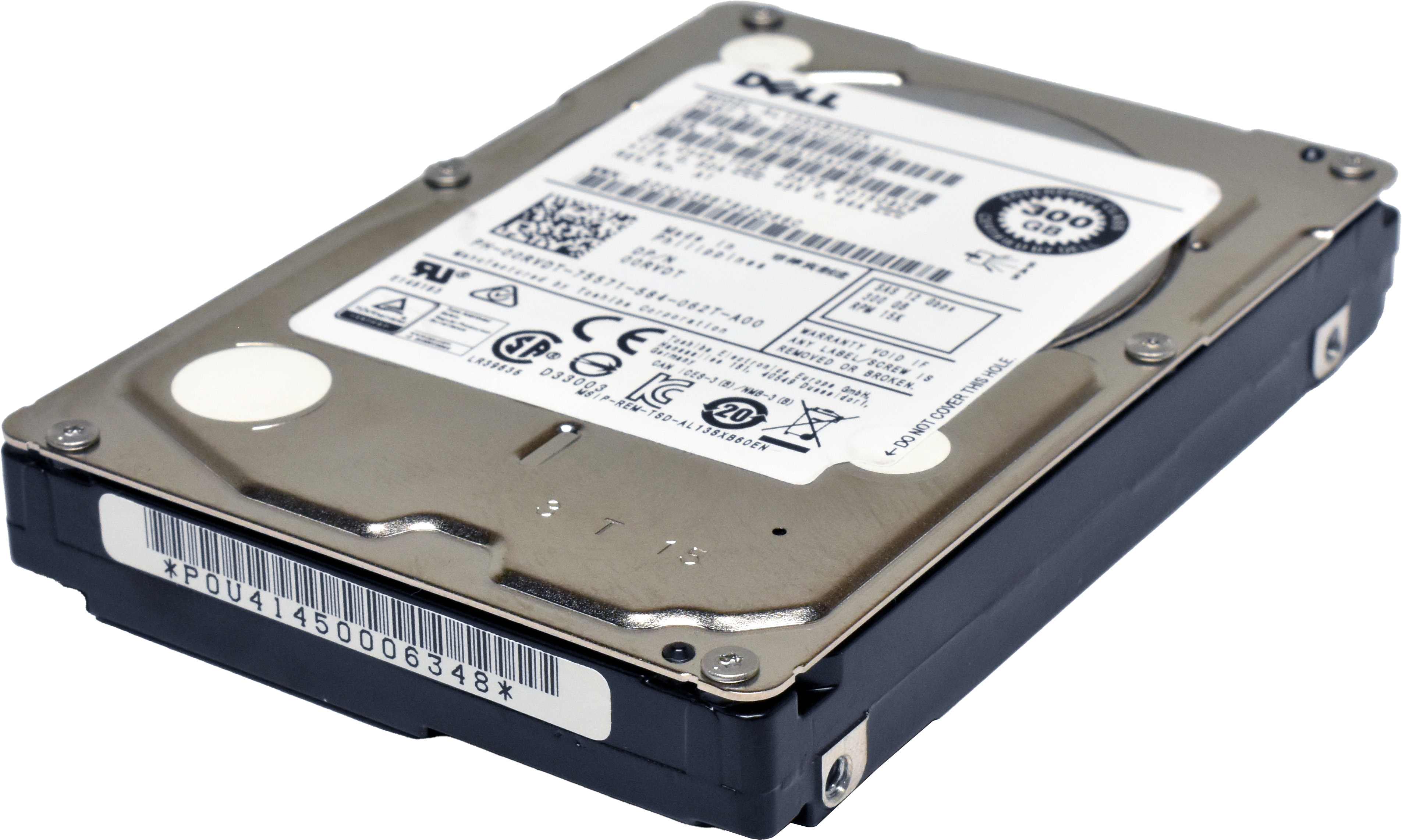 Dell Toshiba 300GB 2.5" 15K 12G SAS HDD Festplatte AL13SXB30EN 00RVDT R630 R730 R620 R720