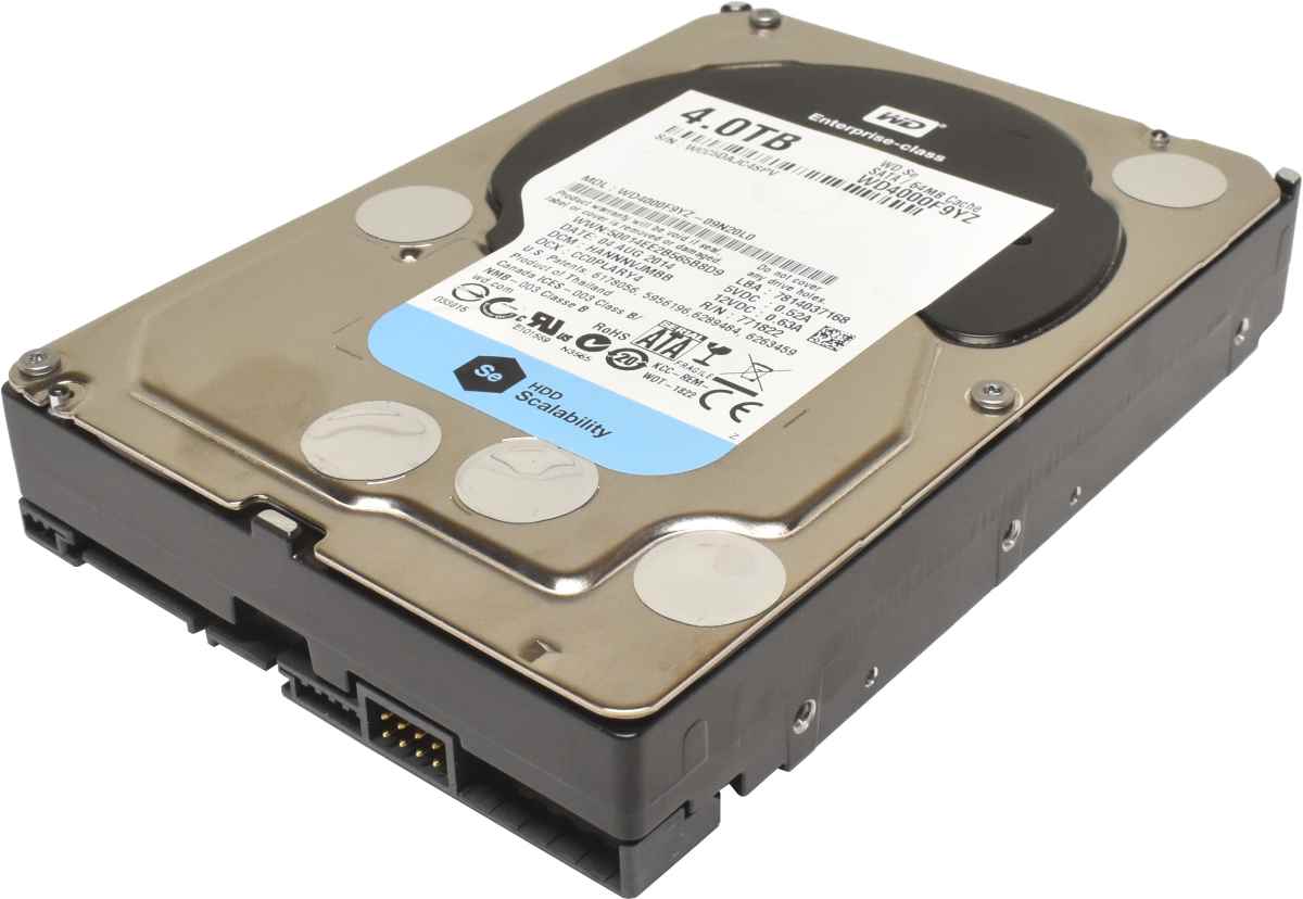 WD 4TB 3.5" 7.2K 6G SATA HDD Festplatte WD4000F9YZ-09N20L0