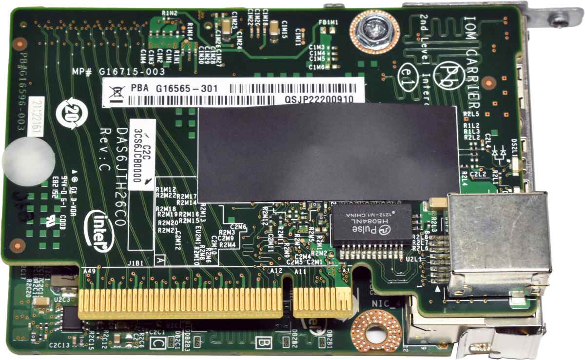 Intel G15234-350 Quad-Port RJ-45 GE NIC + Intel G16565-301 Carrier Card Single-Port RJ-45 GE Intel G15234-350 Quad-Port RJ-45 GE NIC + Intel G16565-301 Carrier Card Single-Port RJ-45 GE