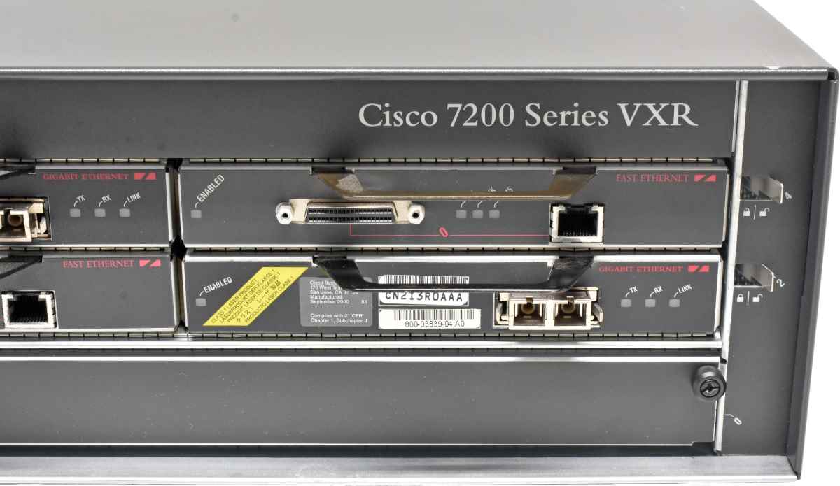 Cisco 7200 Series VXR Router +Modules NPE-G1 73-6988-16 73-1688-05 73-3144-04 1x PSU Cisco 7200 Series VXR Router +Modules NPE-G1 73-6988-16 73-1688-05 73-3144-04 1x PSU