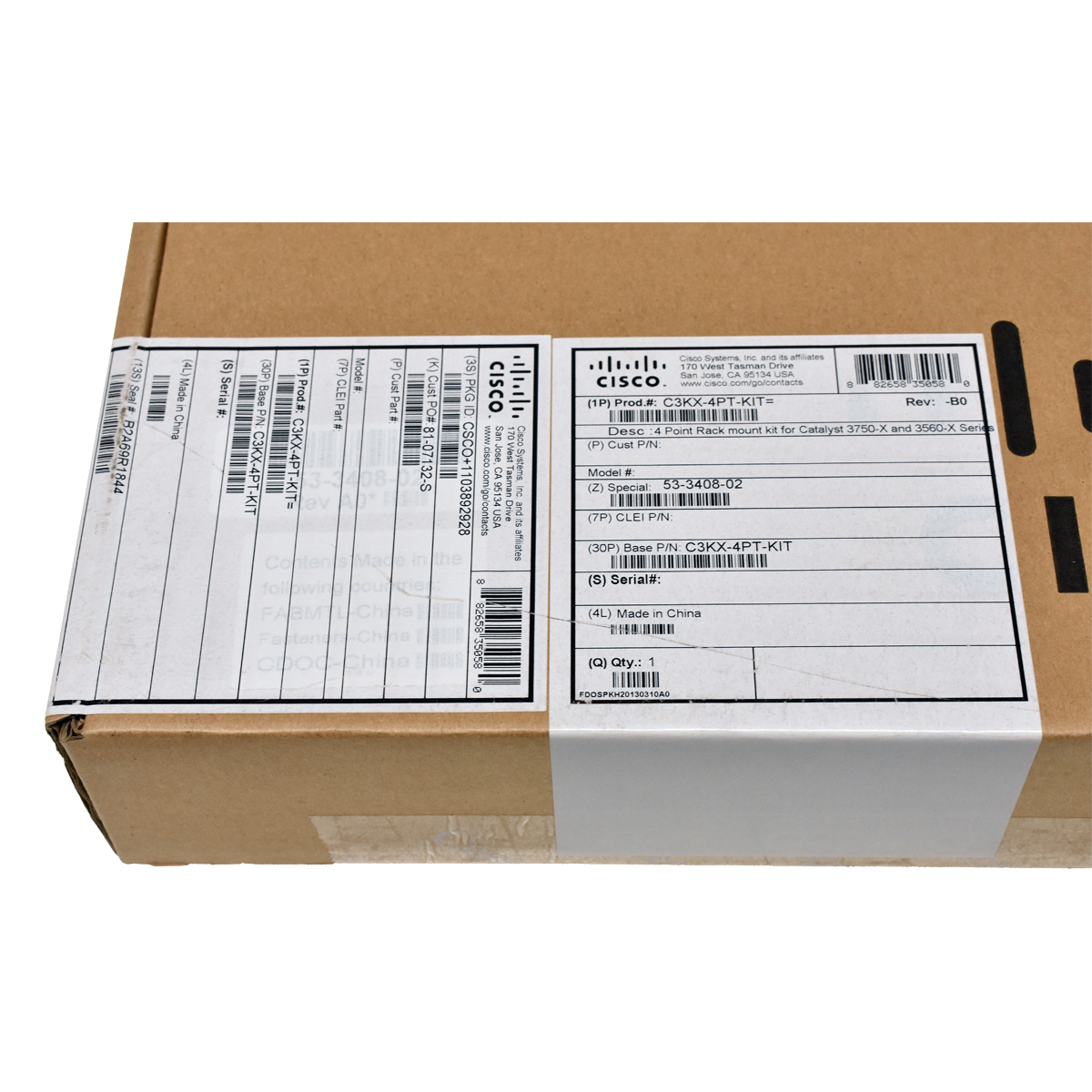 Cisco C3KX-4PT-KIT Rack Mounting Kit for Catalyst 3750-X and 3560-X Series Cisco C3KX-4PT-KIT Rack Mounting Kit for Catalyst 3750-X and 3560-X Series