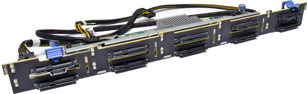 DELL PowerEdge R630 SAS Backplane Assembly 10x2.5” 03XTYM 022VC9 0HRKY6 3x Kabel