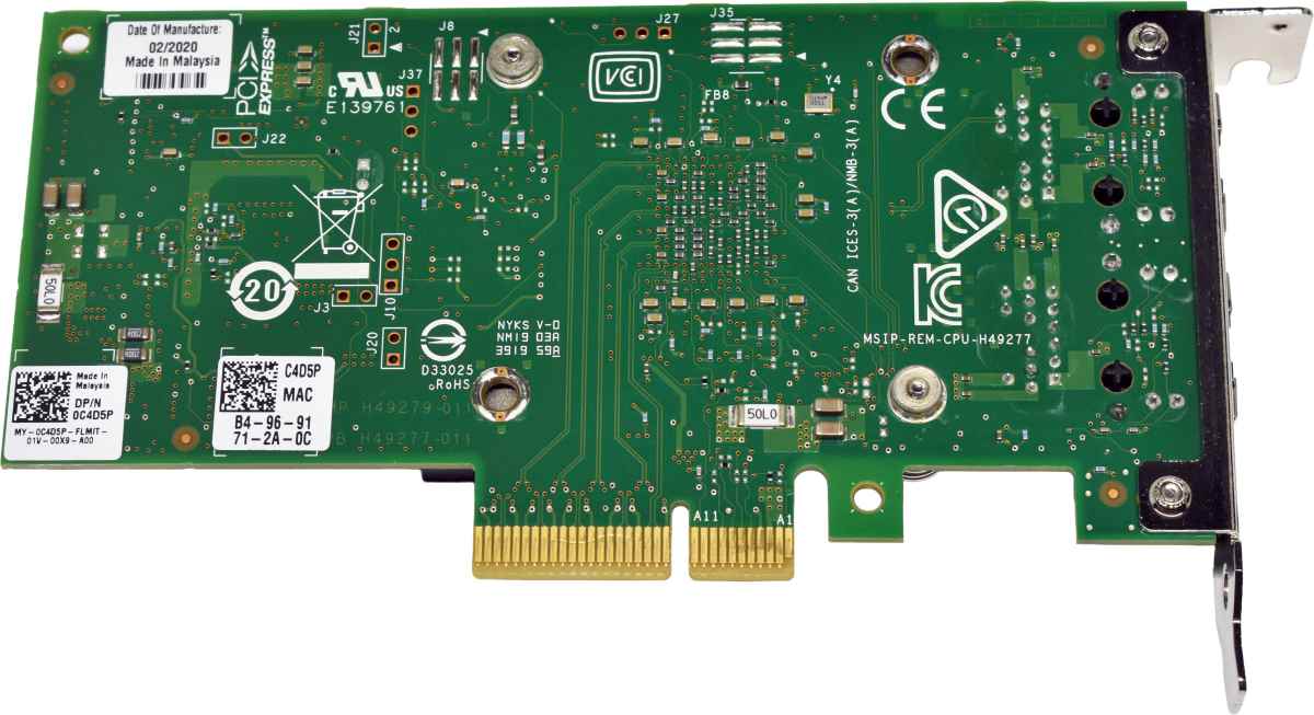 Dell Intel X550-T2 0C4D5P Dual-Port Converged Network Adapter 10G RJ-45 PCIe x4