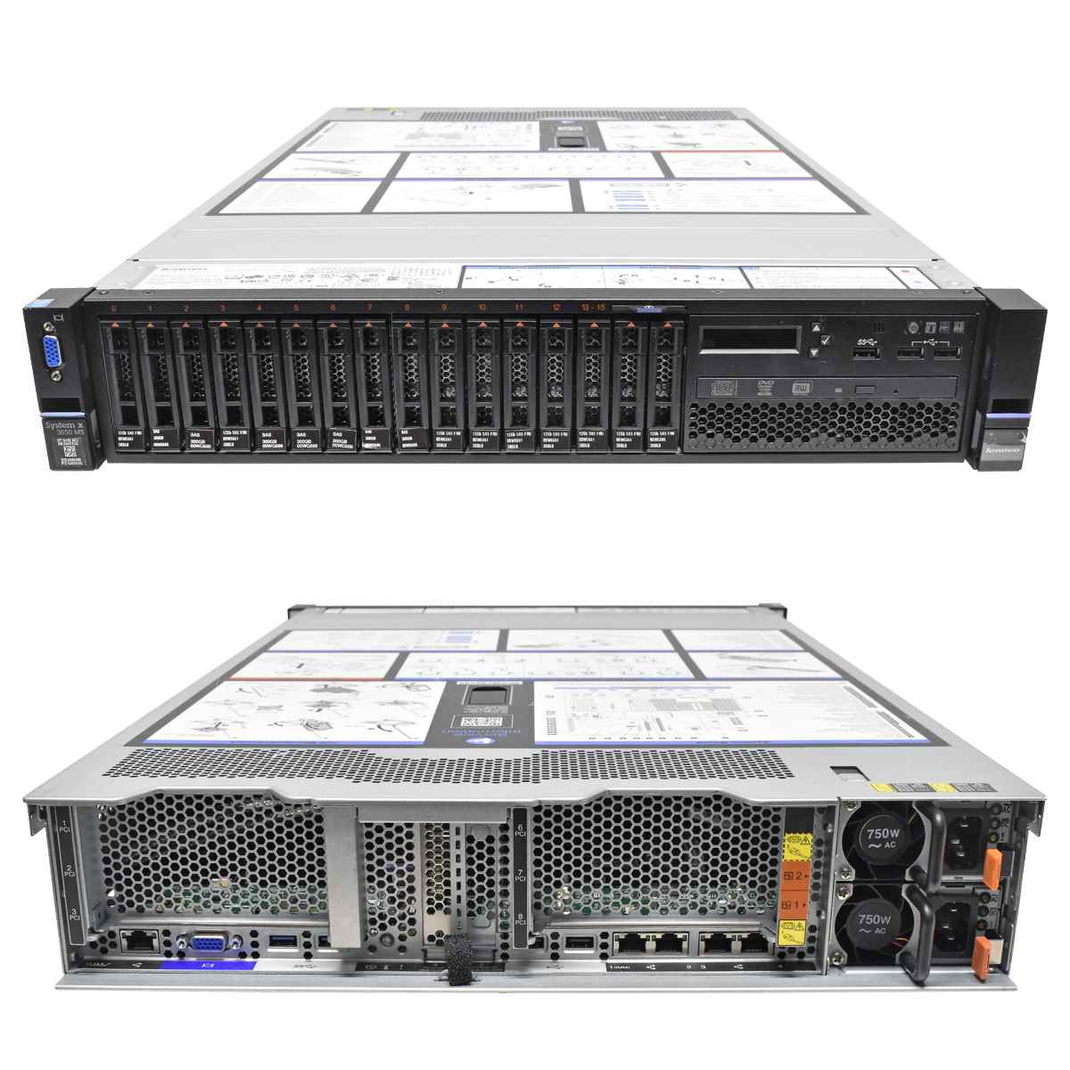 Lenovo System x3650 M5 Server 2x E5-2640 V3 CPU RAM 64GB 16x 300 GB HDD 16x SFF 2,5 Lenovo System x3650 M5 Server 2x E5-2640 V3 CPU RAM 64GB 16x 300 GB HDD 16x SFF 2,5