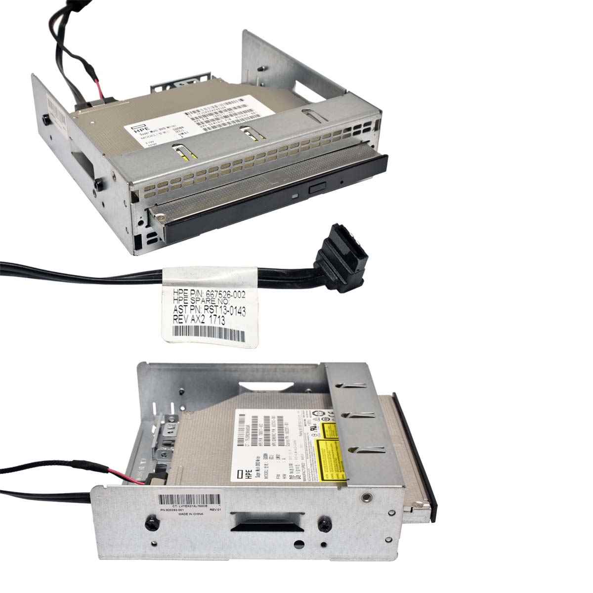 HP ProLiant ML30 Gen9 SATA Slimline Multi DVD Rewriter 820292-001 700577-6E2 + Kabel 667526-002 ohne Blende HP ProLiant ML30 Gen9 SATA Slimline Multi DVD Rewriter 820292-001 700577-6E2 + Kabel 667526-002 ohne Blende