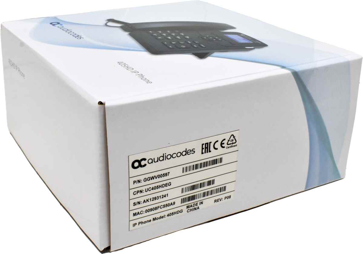 Audiocodes 405HD IP Phone black PoE Systemtelefon GGWV00597 LCD Display +Stand NEW