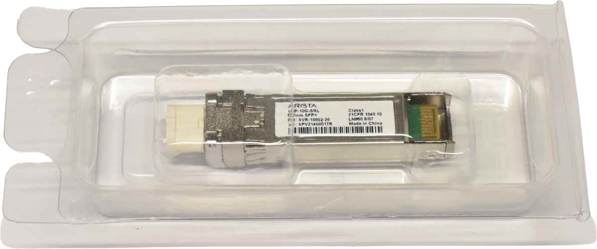 Arista Original GBIC SFP-10G-SRL 10Gbps SFP+ 850nm 100m XVR-10002-20 Rev: B0 Neu