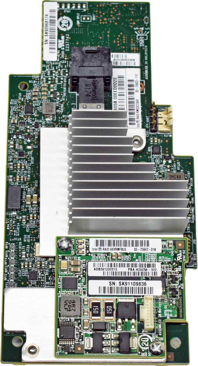 Intel 12G MiniSAS HD RAID Controller PBA H24095-303 03-25633-11C RMS3CC040 + Cache + Cable Intel 12G MiniSAS HD RAID Controller PBA H24095-303 03-25633-11C RMS3CC040 + Cache + Cable